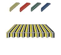 Toile de rechange rétractable pour auvent d'extérieur - Jaune - 400 x 150 cm