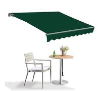 Toile de rechange rétractable pour auvent d'extérieur - Solution d'ombrage durable pour fenêtres et portes - Protection UV durable - 3 x 2,5 m - Vert foncé