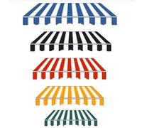 Toile de rechange rétractable pour auvent d'ombrage de 4 x 2 m, en polyester résistant à l'eau, pour auvents de 2 m, 2,4 m, 3 m, 3,7 m, 4 m, 4,9 m, noir