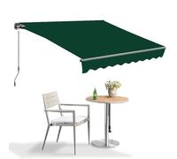 Toile de rechange rétractable pour auvent et porte - Vert foncé - 3 x 2,5 m - Parfaite pour solutions d'ombrage d'extérieur