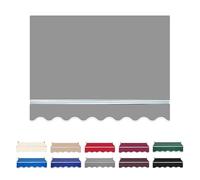 Toile de rechange rétractable pour auvent extérieur, 200-700 cm, pour balcon, terrasse, jardin, gris, 250 x 150 cm (l x L), protection UV, résistant aux intempéries