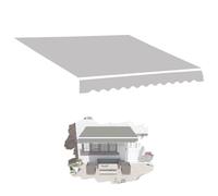 Toile de rechange rétractable pour auvent extérieur, 400 x 250 cm, multicolore, parfait pour jardin, restaurant et magasin - Gris - 2,5 x 2 m, 4 x 3 m, 5 x 3 m