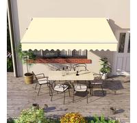 Toile de rechange rétractable pour auvent extérieur, balcon, terrasse, jardin, terrasse - 5 x 2 m - Cadre non inclus, matériau résistant aux intempéries - Gris