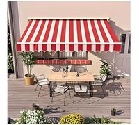 Toile de rechange rétractable pour auvent extérieur, résistante aux UV et imperméable, pour balcon, housse de pare-soleil manuelle, rouge, 300 x 200 cm