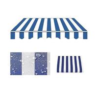 Toile de rechange rétractable pour auvent extérieur, terrasse, balcon, fenêtre et porte - Résistant aux intempéries - 6 x 1,5 m - Bleu