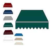 Toile de rechange rétractable pour auvent - Housse imperméable pour jardin et terrasse - Vert - 300 x 150 cm - Protection UV et installation facile