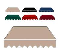 Toile de rechange rétractable pour auvent - Imperméable et résistante aux UV - Avec cantonnière pour une protection solaire ultime - 6 x 1,5 m - Idéal pour les abris d'extérieur