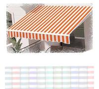 Toile de rechange rétractable pour auvent pliant - 2 m, 4 m, 5 m, 6 m, 7 m - Toile d'auvent à rayures - Housse universelle à clipser - 4 x 3 m