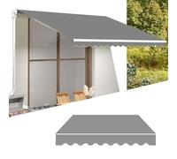 Toile de rechange rétractable pour l'extérieur 2,5 x 2 m Tissu de rechange pour jardin Awning Patio Cover Top Canopy (gris 3 x 2 m)