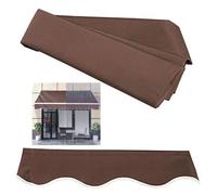 Toile de rechange rétractable (sans cadre) en polyester imperméable pour extérieur, terrasse, balcon, terrasse - Marron (Taille : 4,5 x 2,5 m)
