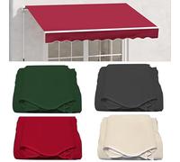 Toile De Rechange Store Banne, Toile De Canopée Fenêtre Porte Couverture D'auvent for Balcon Cadre Non Inclus, Banne Extérieur Tissu De Remplacement, Vert/Rouge/Gris/Beige, 2.5/3/4m(Red,(13x11.5ft)4x3