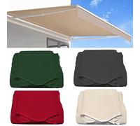 Toile De Rechange Store Banne, Toile De Canopée Fenêtre Porte Couverture D'auvent for Balcon Cadre Non Inclus, Banne Extérieur Tissu De Remplacement, Vert/Rouge/Gris/Beige, 2.5/3/4m(Beige,(10x8.2ft)3x