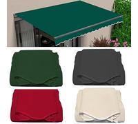Toile De Rechange Store Banne, Toile De Canopée Fenêtre Porte Couverture D'auvent for Balcon Cadre Non Inclus, Banne Extérieur Tissu De Remplacement, Vert/Rouge/Gris/Beige, 2.5/3/4m(Green,(13x10ft)4x3