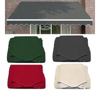 Toile De Rechange Store Banne, Toile De Canopée Fenêtre Porte Couverture D'auvent for Balcon Cadre Non Inclus, Banne Extérieur Tissu De Remplacement, Vert/Rouge/Gris/Beige, 2.5/3/4m(Gray,(13x6.5ft)4x2