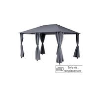 Toile de tonnelle ""Santorini"" ardoise 4x3m en polyester - Hespéride