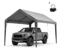 Toile de Remplacement Grise pour abri de Voiture, Couverture supérieure Uniquement avec élastiques à Billes, Cadre Non Inclus