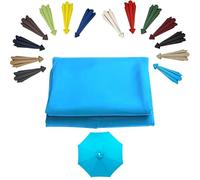 Toile De Remplacement Parasol 8 Baleines Auvent De Rechange Pour Parapluie 2m 2.7m 3.0m Ronde Housse De Rechange Parapluie De Jardin Plage, Bâche De Remplacement Pour Parasol Déporté(Lake Blue,(6ribs)