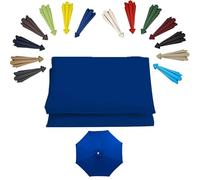 Toile De Remplacement Parasol 8 Baleines Auvent De Rechange Pour Parapluie 2m 2.7m 3.0m Ronde Housse De Rechange Parapluie De Jardin Plage, Bâche De Remplacement Pour Parasol Déporté(Dark Blue,(8ribs)