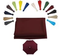 Toile De Remplacement Parasol 8 Baleines Auvent De Rechange Pour Parapluie 2m 2.7m 3.0m Ronde Housse De Rechange Parapluie De Jardin Plage, Bâche De Remplacement Pour Parasol Déporté(Burgundy,(8ribs)3