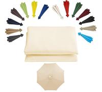 Toile De Remplacement Parasol 8 Baleines Auvent De Rechange Pour Parapluie 2m 2.7m 3.0m Ronde Housse De Rechange Parapluie De Jardin Plage, Bâche De Remplacement Pour Parasol Déporté(Beige,(8ribs)2.7m