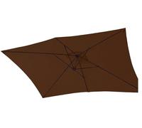 Toile de Remplacement Parasol Carré 2/2.5/2.7/3.0m 4/8/6 Baleines Rectangulaire 2x3/2.1x1.4/1.9x1.25m Auvent de Rechange Bâche de Parasol pour Jardin Extérieur(Brun,Rectangle 2.1x1.4m)