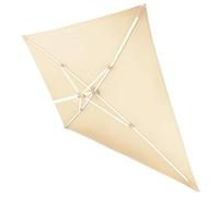 Toile de Remplacement Parasol Carré 2/2.5/2.7/3.0m 4/8/6 Baleines Rectangulaire 2x3/2.1x1.4/1.9x1.25m Auvent de Rechange Bâche de Parasol pour Jardin Extérieur(Beige,Square 2x2m)