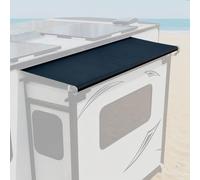 Toile de Remplacement pour Auvent de Coulissant de Camping-Car, Vinyle Ultra-Résistant (Toile Uniquement), Remplacement Universel de Topper de Coulissant pour Campers(Black,110x47in/280x120cm)