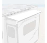 Toile de Remplacement pour Auvent de Coulissant de Camping-Car, Vinyle Ultra-Résistant (Toile Uniquement), Remplacement Universel de Topper de Coulissant pour Campers(White,110x47in/280x120cm)