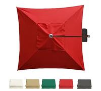 Toile De Remplacement Pour Canopée De Parasol 2m Avec 4 Baleines - Housse De Remplacement Carrée Pour Parasol Cantilever, Pièces De Rechange Pour Parasol De Marché Et De Jardin (Toile Uniquement)(Coul