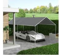 Toile de remplacement pour carport 3 x 6 m avec 48 élastiques à boules (housse uniquement, cadre non inclus)