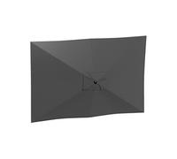 Outsunny Auvent de remplacement pour parasol de 6 baleines, toile de rechange pour parasol UPF 50+ pour cour, jardin, plage, 3 x 2 m, gris foncé