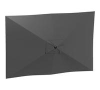 Outsunny Auvent de remplacement pour parasol de 6 baleines, toile de rechange pour parasol UPF 50+ pour cour, jardin, plage, 3 x 2 m, gris foncé