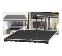 Toile De Remplacement pour Pare-Soleil, Robuste, Rétractable, Disponible en Différentes Tailles Et Couleurs, pour Balcon.,7×3,Black