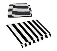 Toile De Remplacement Pour Store Banne Rétractable Manuel 250x200cm, Tissu De Remplacement Pour Auvent, Pare-Soleil Pour Terrasse (sans Cadre), Auvent De Terrasse En Polyester(Black Stripe,2.5x2m/8x6.