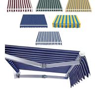 Toile de Remplacement pour Store rétractable d'extérieur 11,5' x 10' - Protection Solaire pour Jardin et terrasse, revêtement supérieur imperméable et Durable (Bleu, 3 x