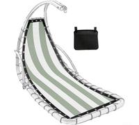 Toile de Remplacement Rayée pour Chaise Suspendue 64x197cm(Light Green)