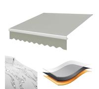 Toile De Store De Qualité Supérieure, Tissu De Remplacement for Auvent Anthracite, Cadre Non Inclus, Tissu De Rechange for Auvent De Terrasse Rétractable, Noir/Gris/Bleu/Marron, 2/3/4/5m(Gray,(13x11.5