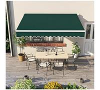 Toile De Store de Qualité Supérieure, Tissu de Remplacement for Auvent, Tissu de Rechange for Auvent de Terrasse Rétractable, Extérieur en Polyester Issu de Remplacement,Vert,250x150cm/98x59”