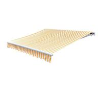 Toile de store en toile 450 x 300 cm - Polyester avec revêtement PU - Orange et blanc - Résistant aux UV et imperméable - Idéal pour terrasse et jardin