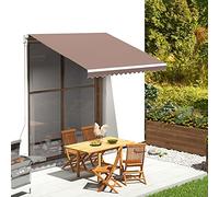Toile de Store Extérieur, Store Terrasse Exterieur et Balcon, Polyester Résistant UV 280x245 cm, Stores Banne Marron Hydrofuge, Auvent de Terrasse Anti-Poussière, 3x2.5 m