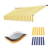 Toile De Store for Store Banne for Protection Solaire, Tissu De Remplacement for Auvent, Anti-UV, Tissu Imperméable Et Indéchirable, Avec Volant, Toile for Store Banne, 3/4/5/6x2m(Yellow,(10x6.5ft)3x2