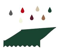 Toile de Store rétractable imperméable pour terrasse - Auvent extérieur Vert de 3,65 m x 3 m pour fenêtres et Portes - Bâche de Rechange Pare-Soleil idéale pour terrasses et patios
