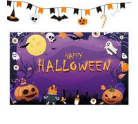 Toile de Thématique Halloween | Bannière Halloween | Accessoires de Studio et Décorations d'Intérieur pour Adulte, Anniversaire, Activités Scolaires, Famille, Maison, Mariage et la Fête