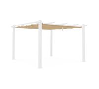 Toile de toit beige pour tonnelle 3x4m Condate - toile de rechange pergola. toile de remplacement