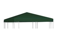 vidaXL Recouvrement de remplacement d'auvent 310 g/m² 3 x 4 m Vert 40882