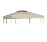 vidaXL Recouvrement de remplacement d'auvent 310 g/m² 3 x 3 m Beige 40875