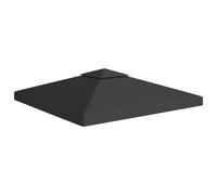 Toile de toit de belvédère 2 niveaux 310 g m² 4x3 m Noir Noir G