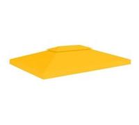 Toile de toit de belvédère 2 niveaux 310 g m² 4x3 m Jaune Jaune G