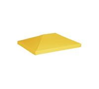 vidaXL Toile de toit pour belvédère 270 g/m² 3x3 m Jaune Auvent de remplacement