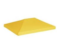 vidaXL Toile de toit pour belvédère 270 g/m² 3x3 m Jaune Auvent de remplacement